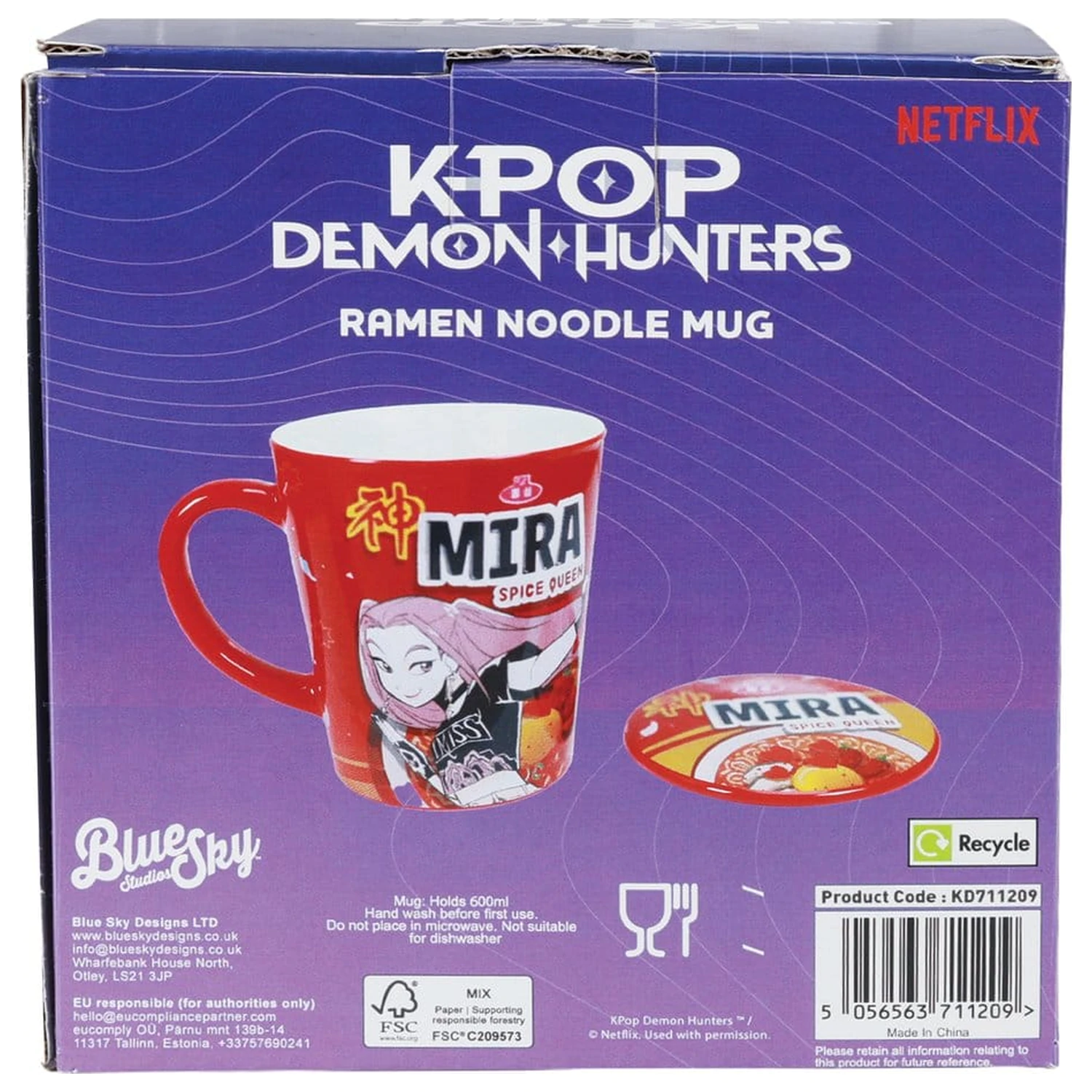 Kpop Demon Hunters hrnček s viečkom Huntr/x Ramen produktová fotografia