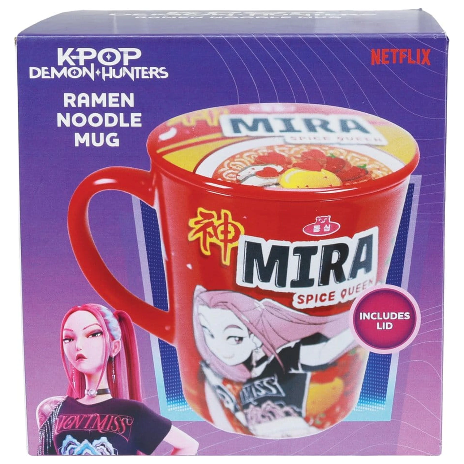 Kpop Demon Hunters hrnček s viečkom Huntr/x Ramen produktová fotografia