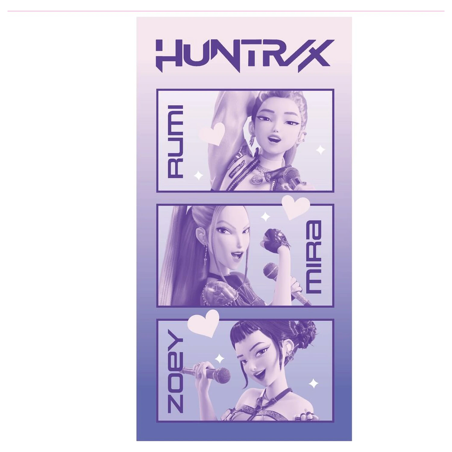KPop Demon Hunters Huntrix mikrovláknový uterák produktová fotografia