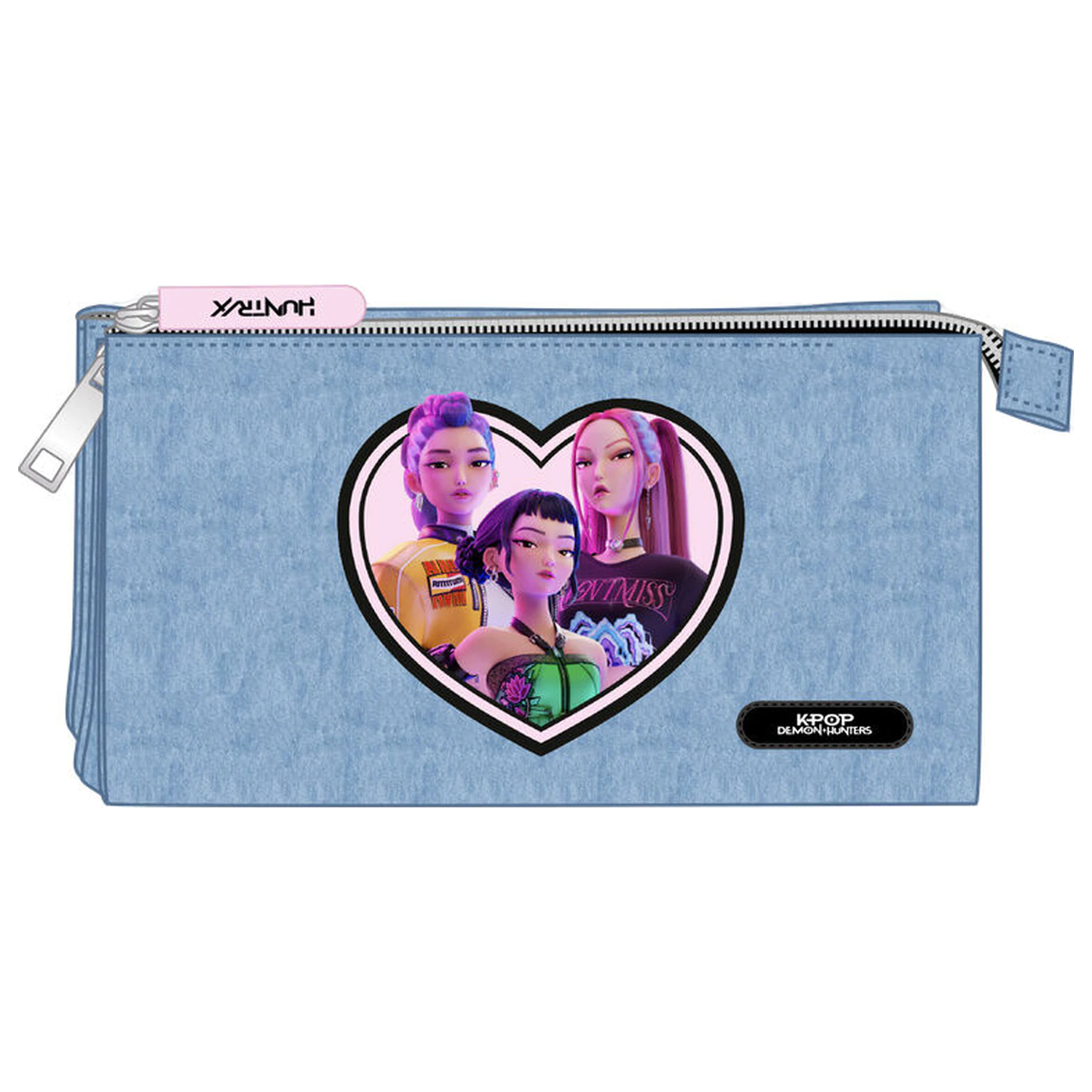 Kpop Demon Hunters Huntrix trojité puzdro na ceruzky produktová fotografia