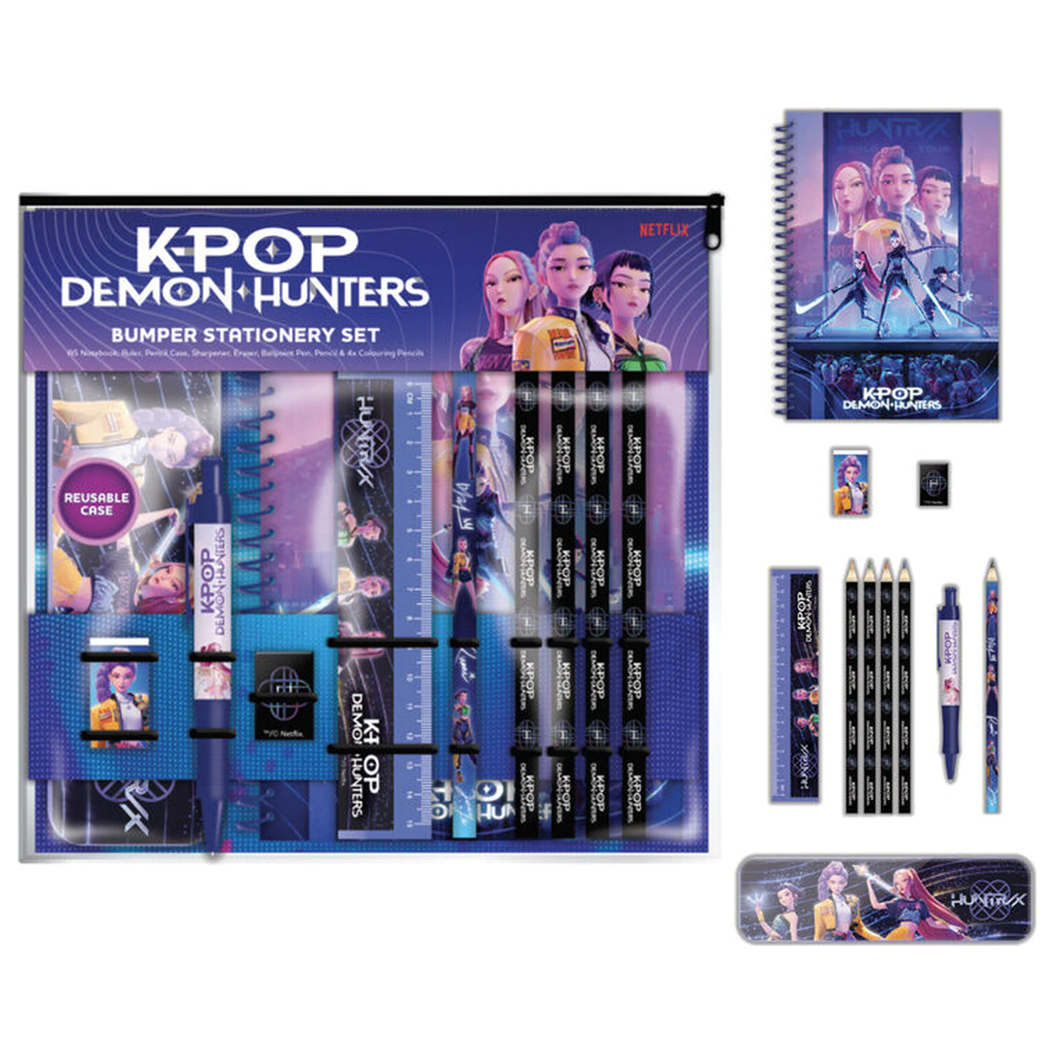KPop Demon Hunters kancelársky set + A5 zápisník produktová fotografia