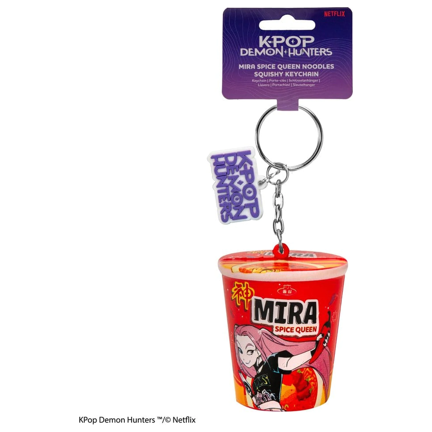 KPop Demon Hunters squishy kľúčenka Mira Spice Queen Noodles produktová fotografia