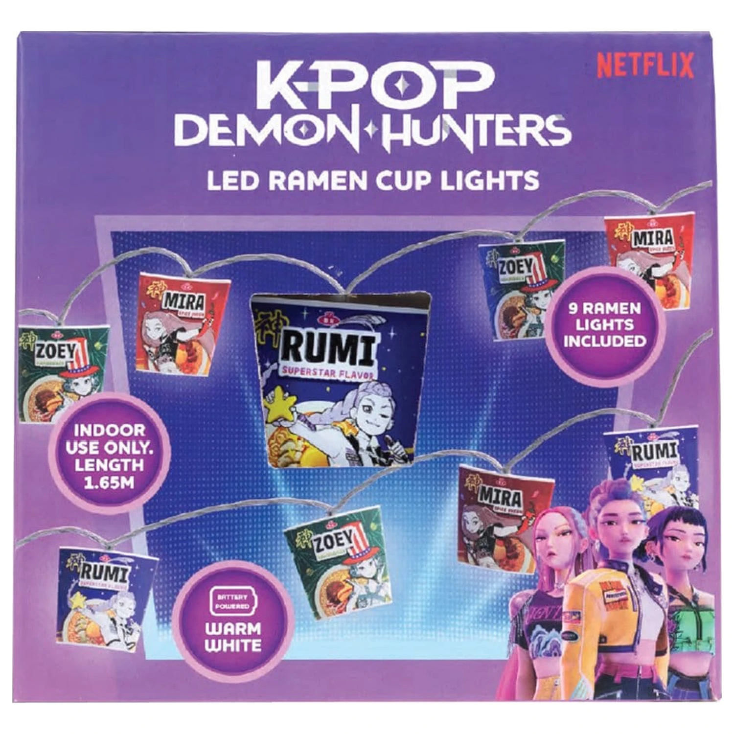 KPop Demon Hunters String Lights Ramen svetelné reťaze produktová fotografia