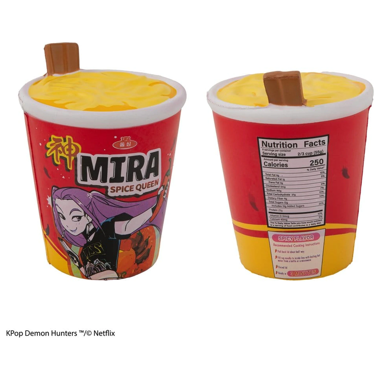 KPop Demon Hunters Squishy antistresová figúrka Mira Spice Queen Noodles produktová fotografia