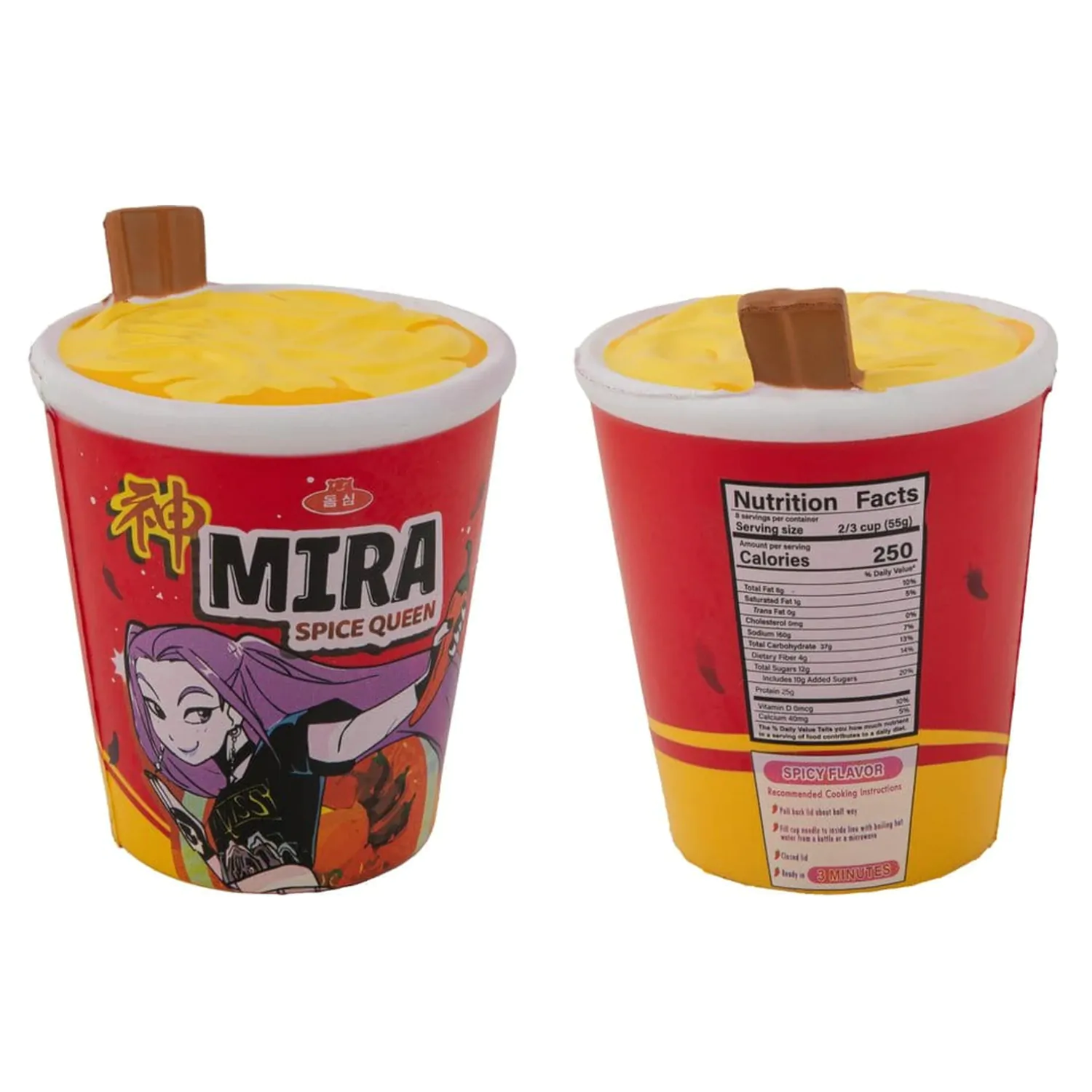 KPop Demon Hunters Squishy antistresová figúrka Mira Spice Queen Noodles produktová fotografia