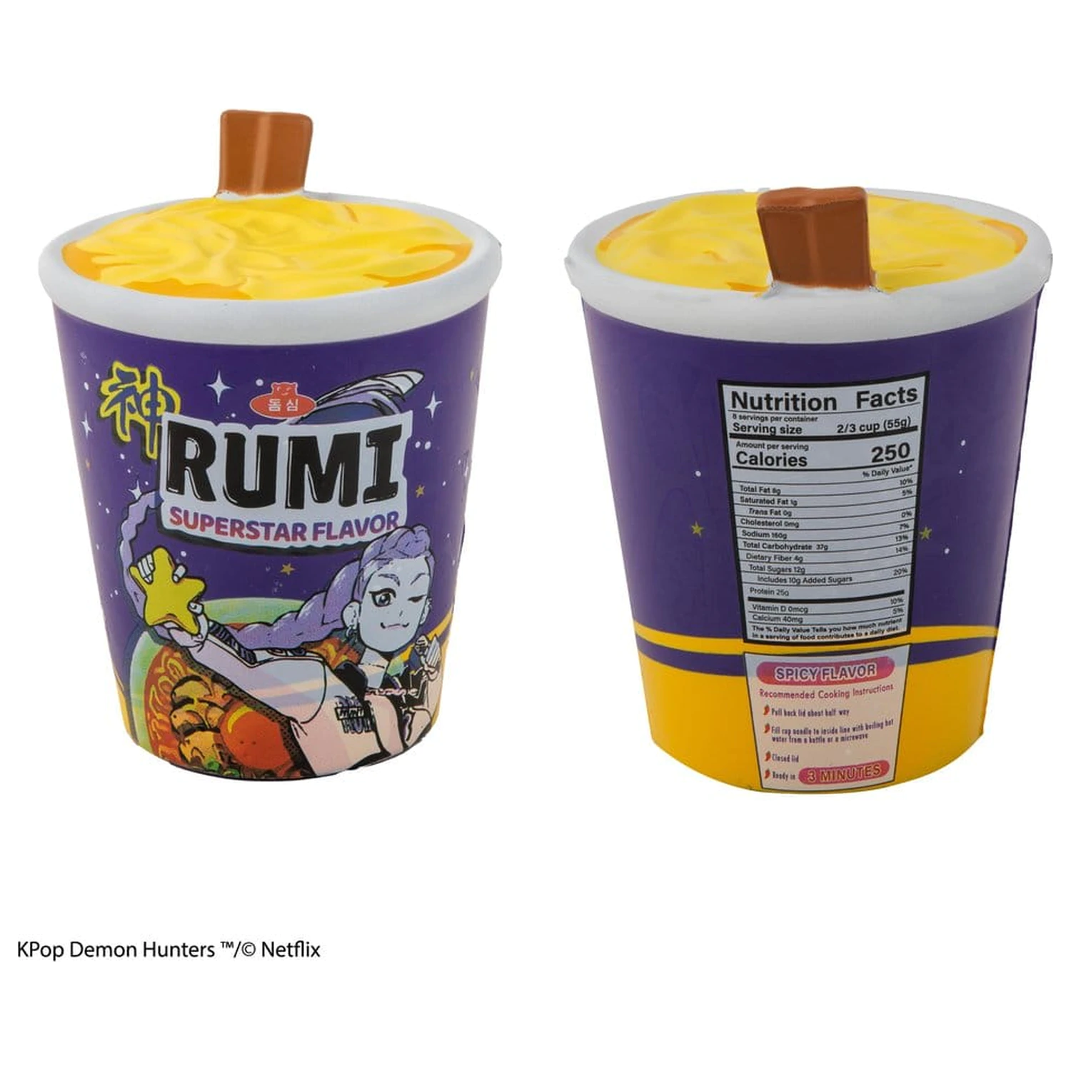 KPop Demon Hunters Squishy antistresová figúrka Rumi Superstar Flavor Noodles produktová fotografia