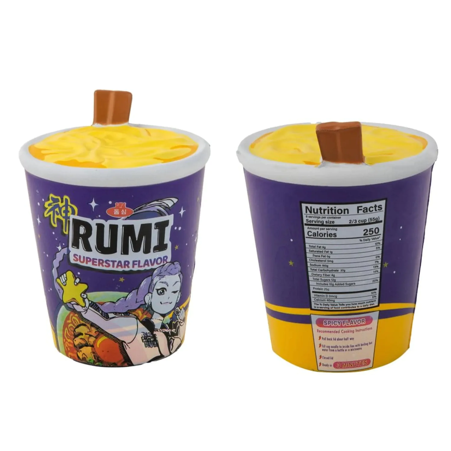 KPop Demon Hunters Squishy antistresová figúrka Rumi Superstar Flavor Noodles produktová fotografia