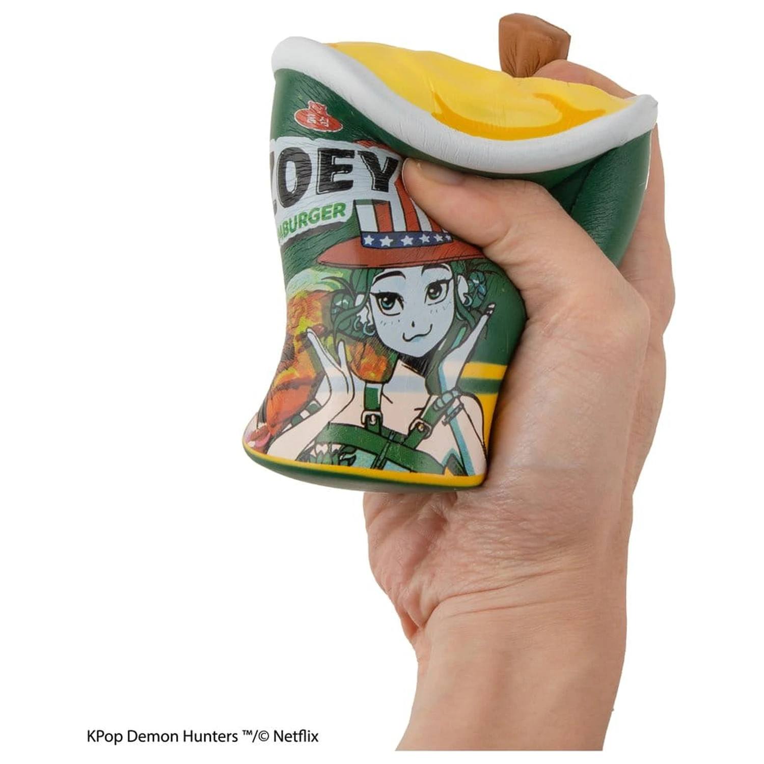 KPop Demon Hunters Squishy antistresová figúrka Zoey Hamburger Noodles produktová fotografia