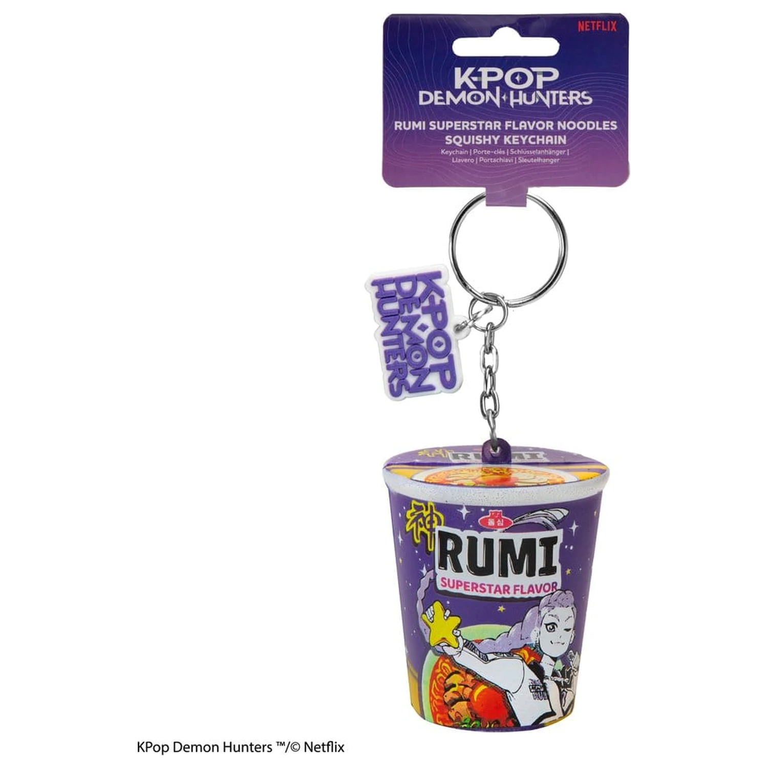 KPop Demon Hunters Squishy kľúčenka Rumi Superstar Flavor Noodles produktová fotografia