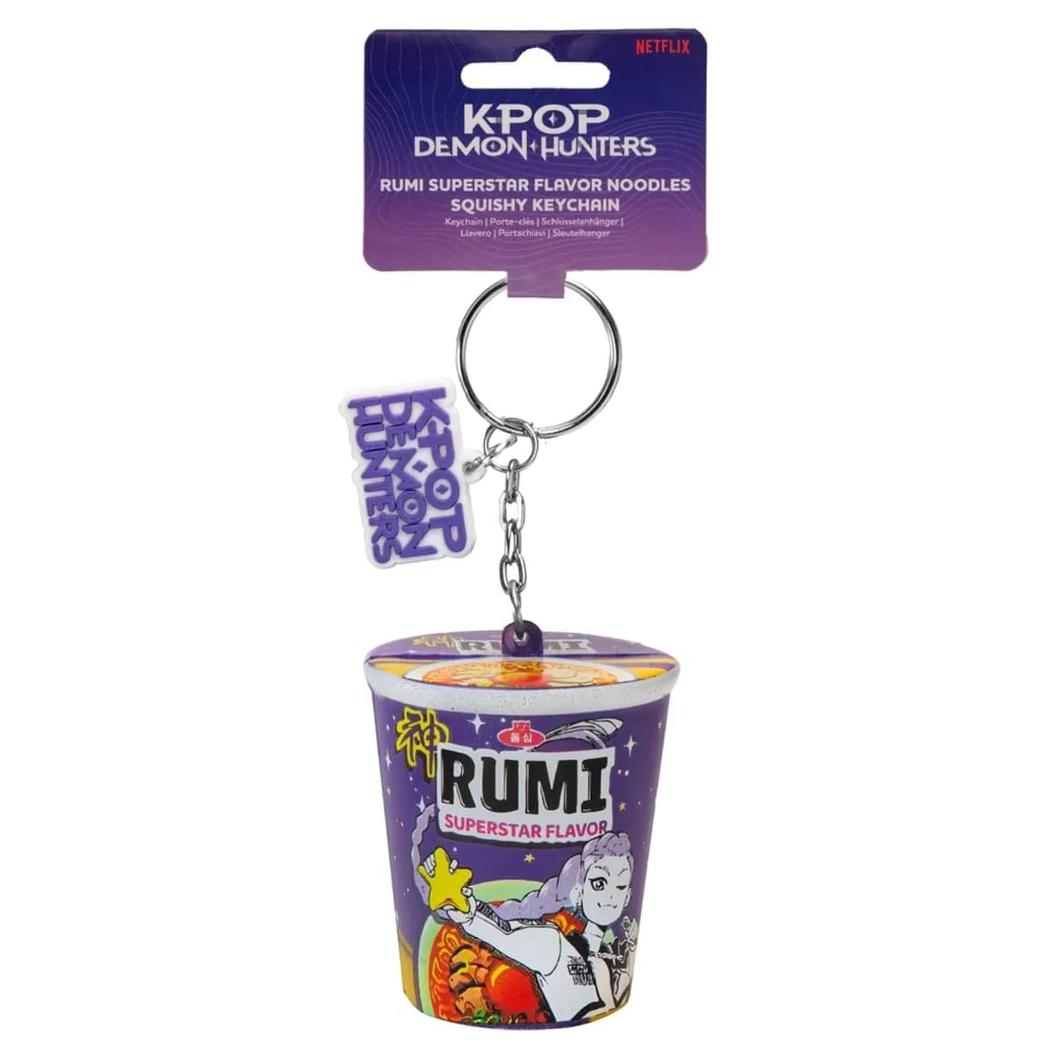 KPop Demon Hunters Squishy kľúčenka Rumi Superstar Flavor Noodles produktová fotografia
