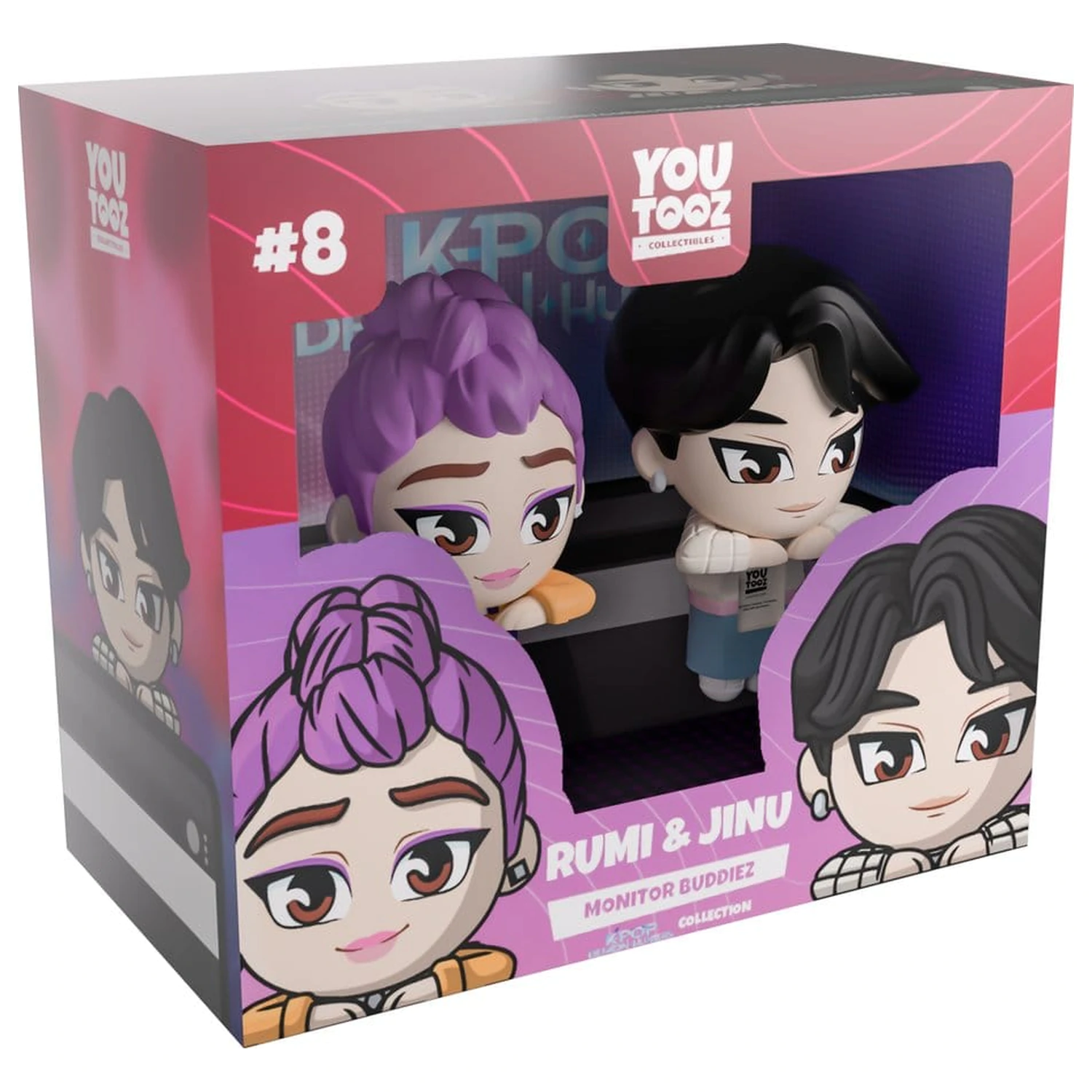 KPop Demon Hunters Vinylové figúrky Jinu & Rumi Monitor Buddiez 6 cm produktová fotografia