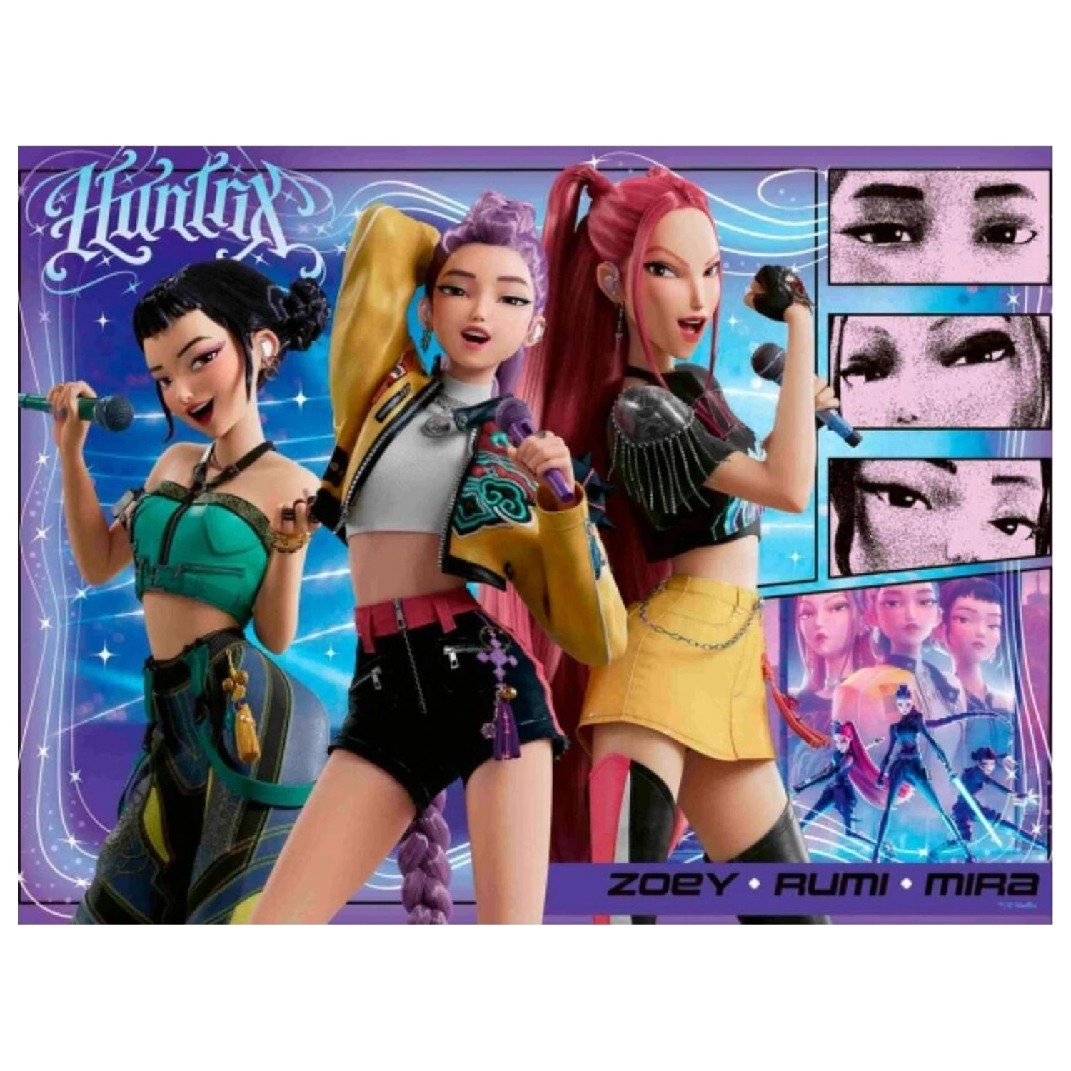 Kpop Demon Hunters XXL puzzle 100 kusov produktová fotografia