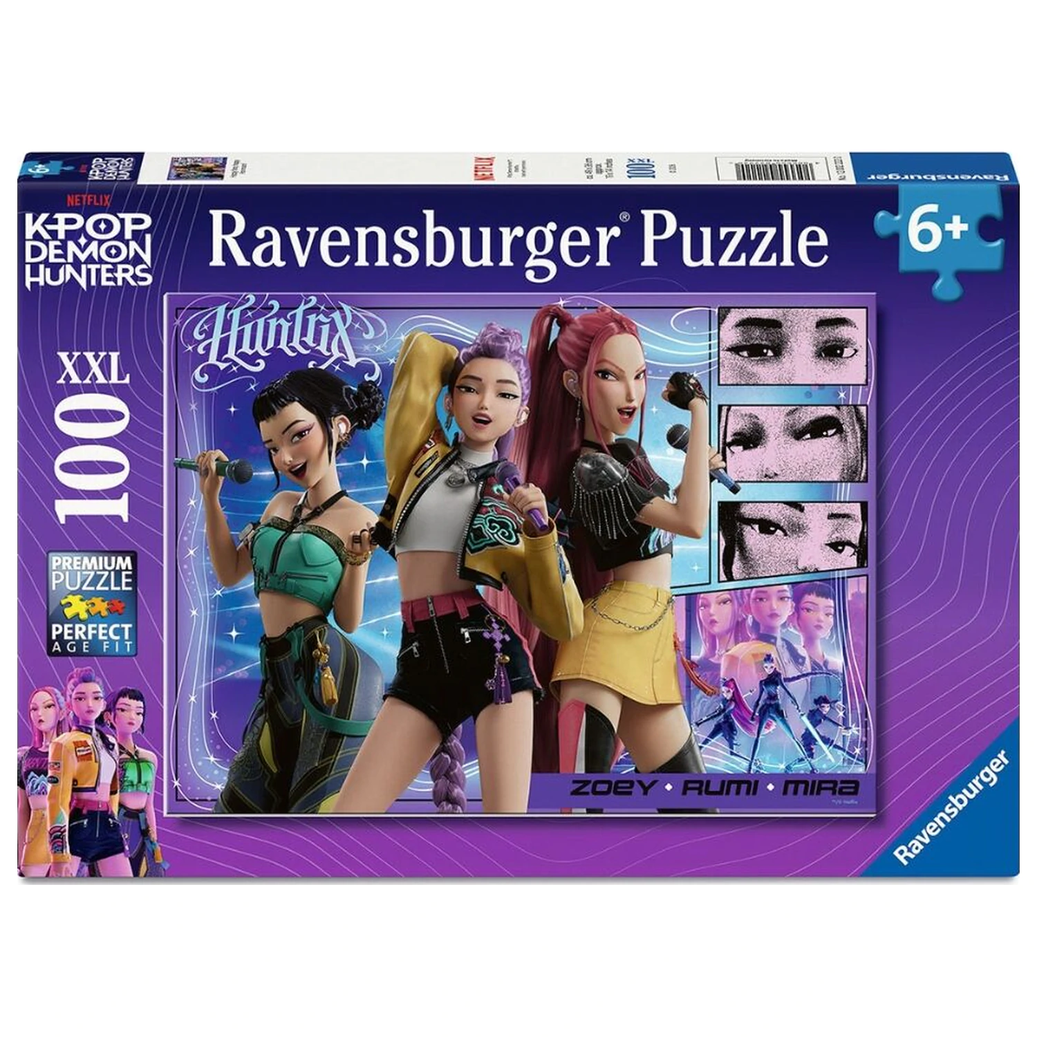 Kpop Demon Hunters XXL puzzle 100 kusov produktová fotografia