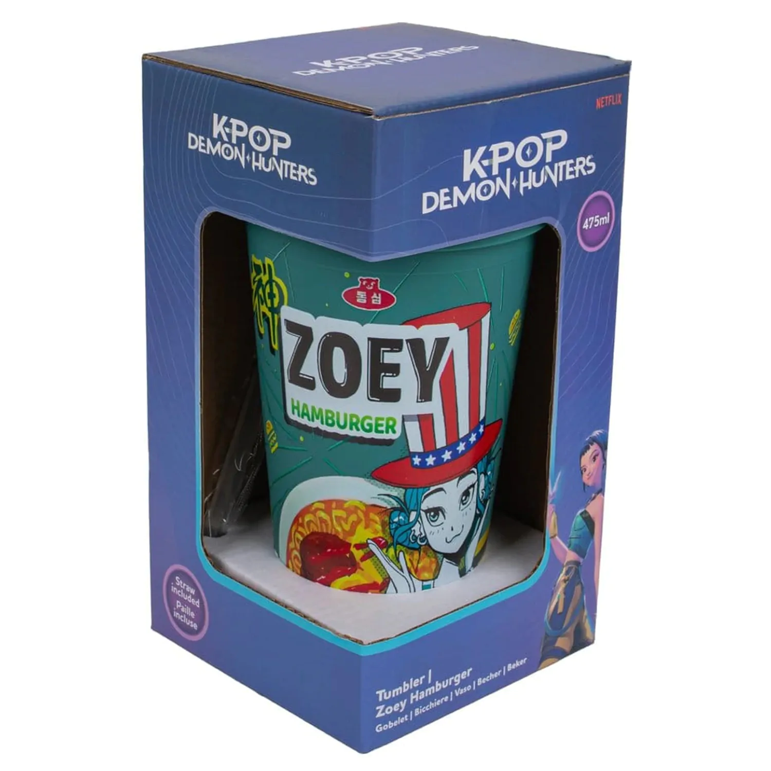 KPop Demon Hunters Tumbler Zoey Hamburger pohár produktová fotografia