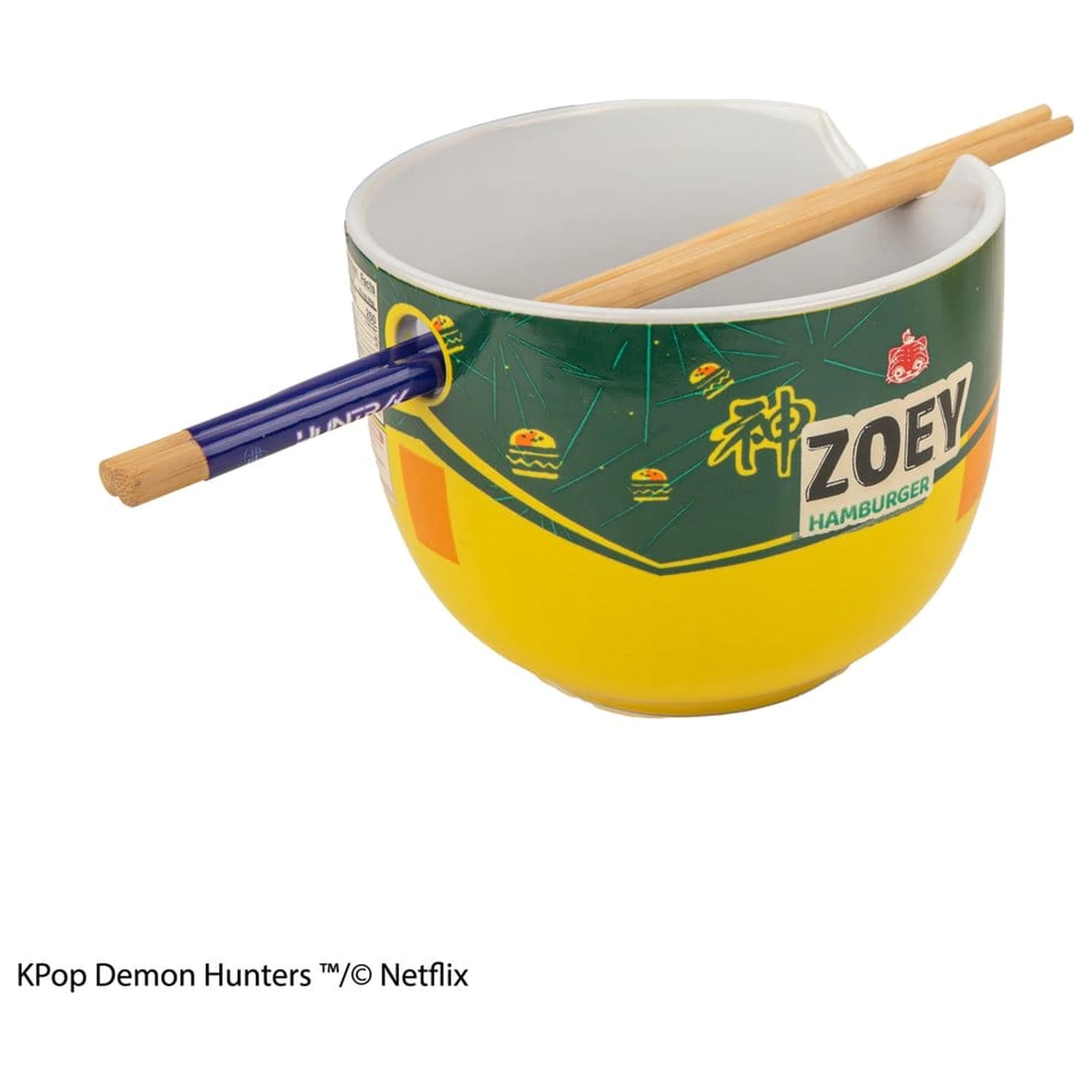 KPop Demon Hunters Ramen miska s paličkami Zoey Hamburger produktová fotografia