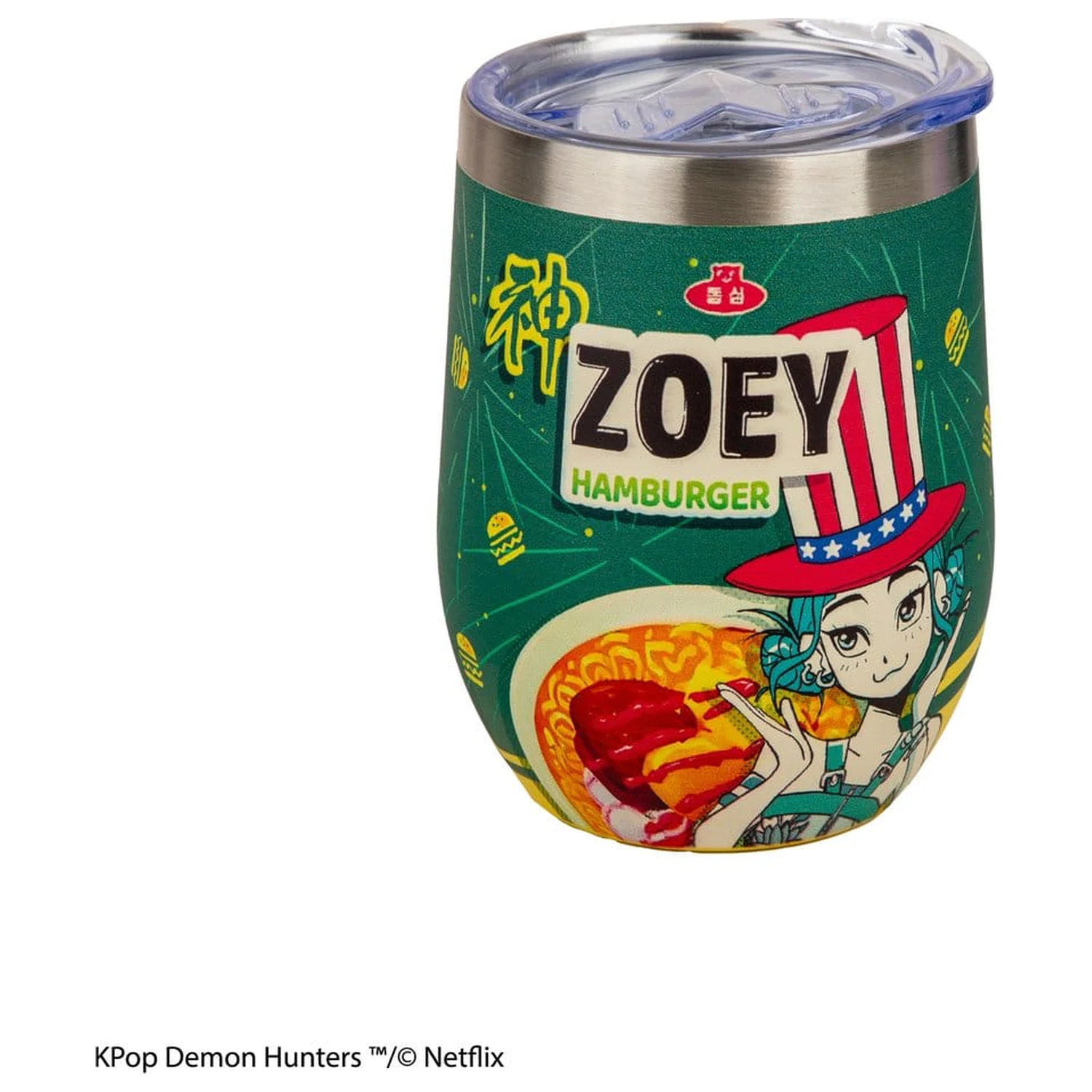 KPop Demon Hunters Cestovný hrnček Zoey Hamburger produktová fotografia