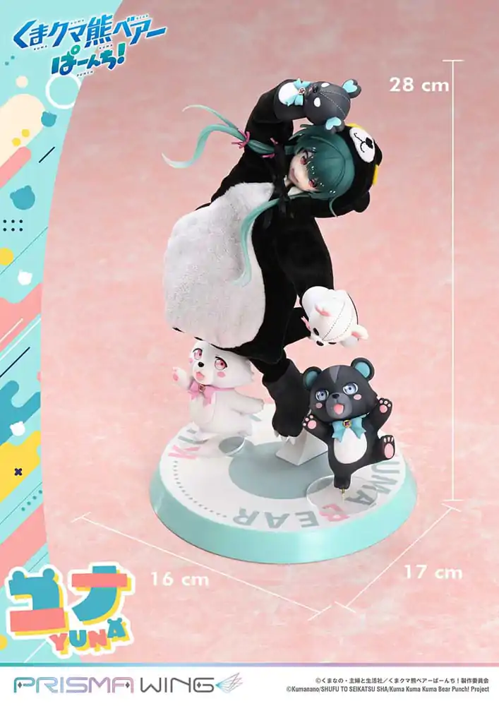 Kuma Kuma Kuma Bear Punch! Prisma Wing PVC socha 1/7 Yuna 28 cm produktová fotografia