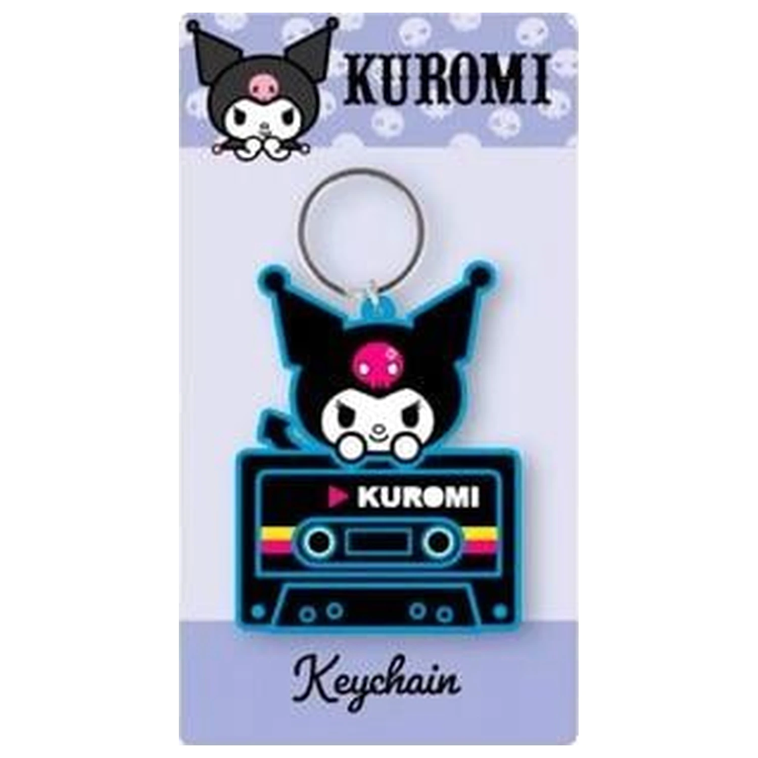 Kuromi modrá gumová kľúčenka produktová fotografia