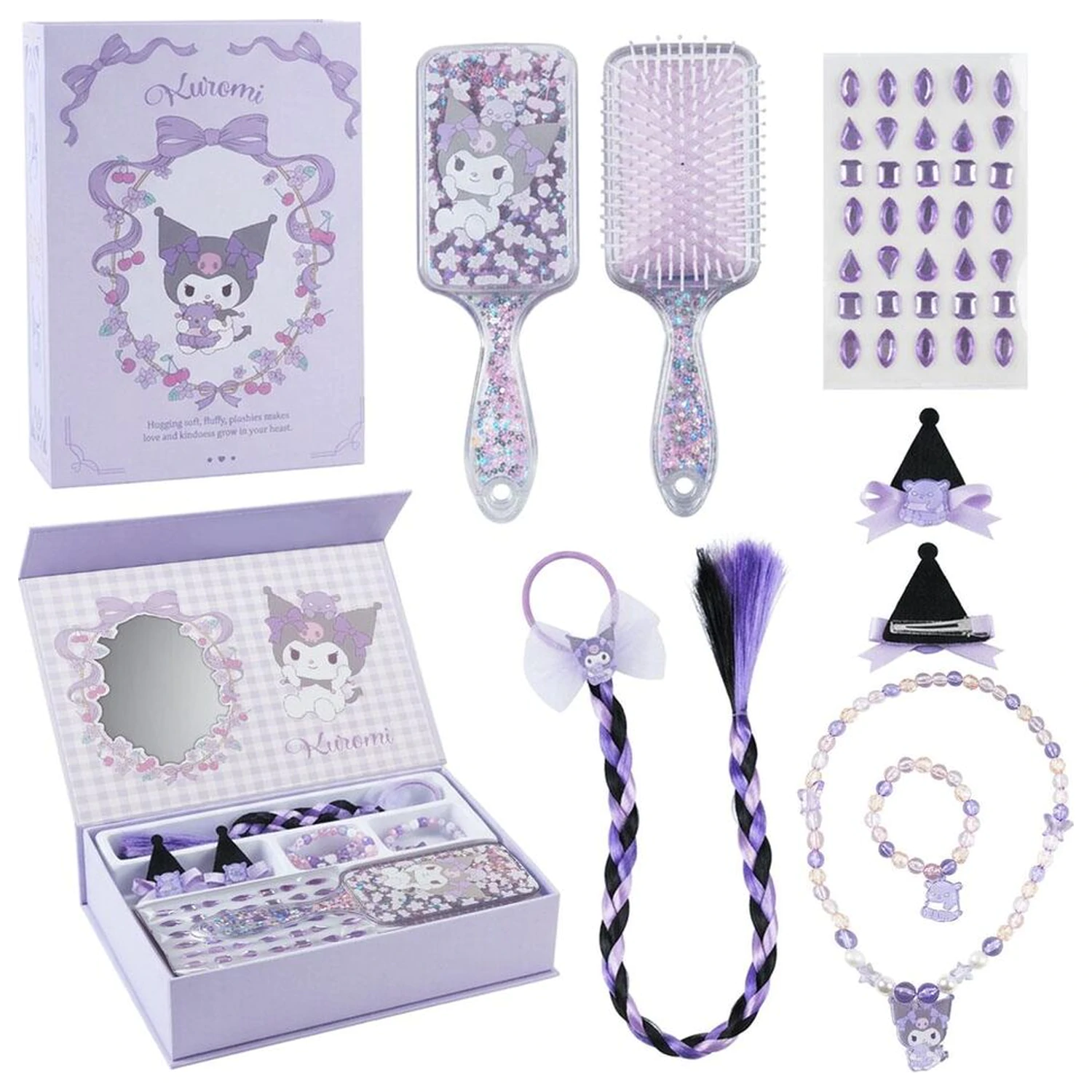 Kuromi Hello Kitty kozmetický box set produktová fotografia