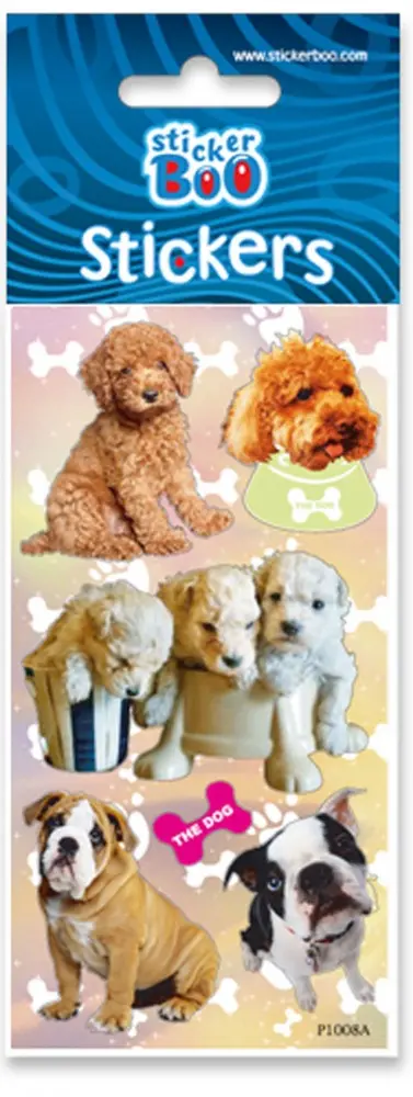 Nálepka psa so strieborným zdobením produktová fotografia