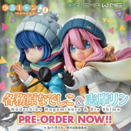 Laid-Back Camp Prisma Wing PVC figúrka 1/7 Nadeshiko Kagamihara & Rin Shima 24 cm termékfotó