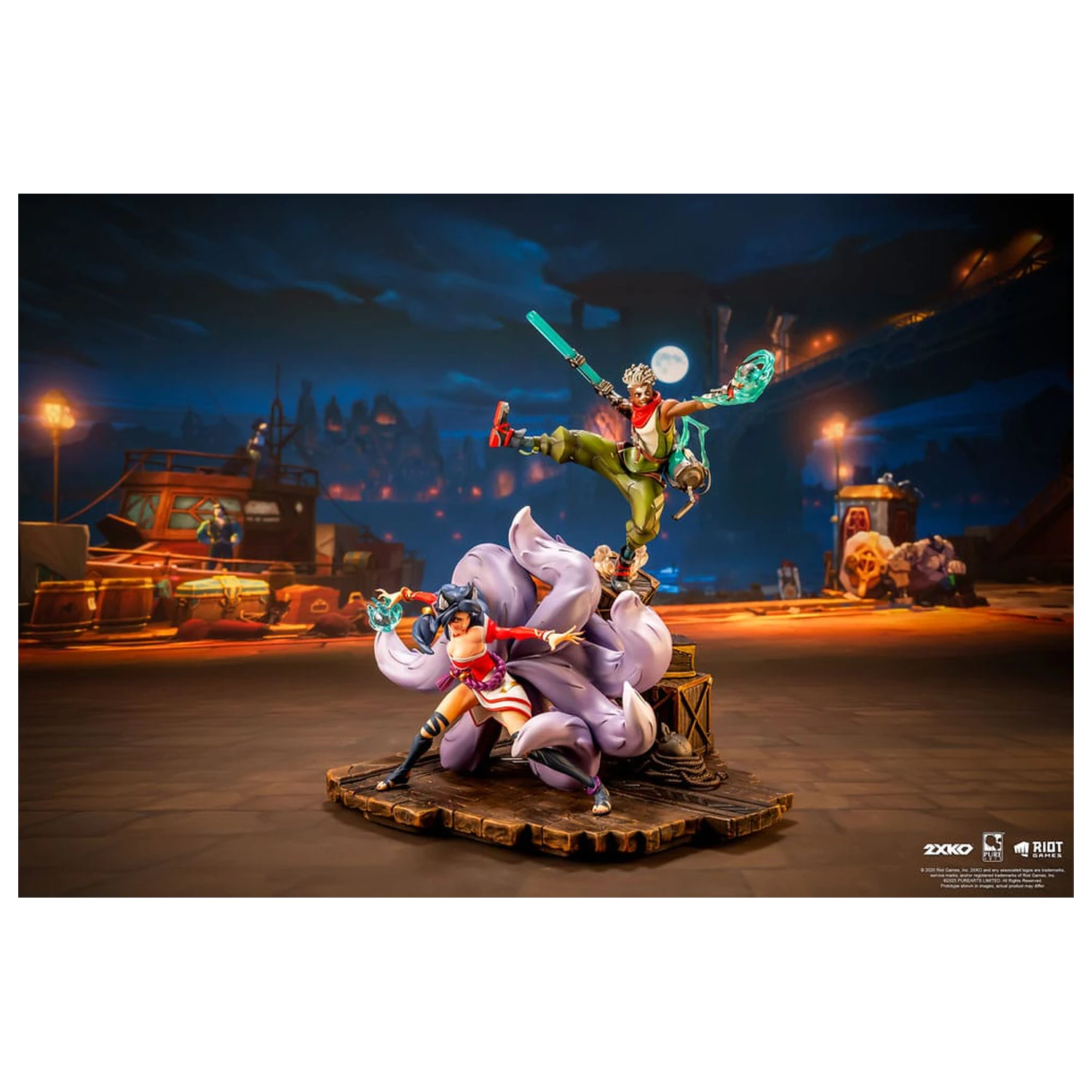League of Legends socha 1/10 2XKO Ekko & Ahri Diorama 30 cm produktová fotografia
