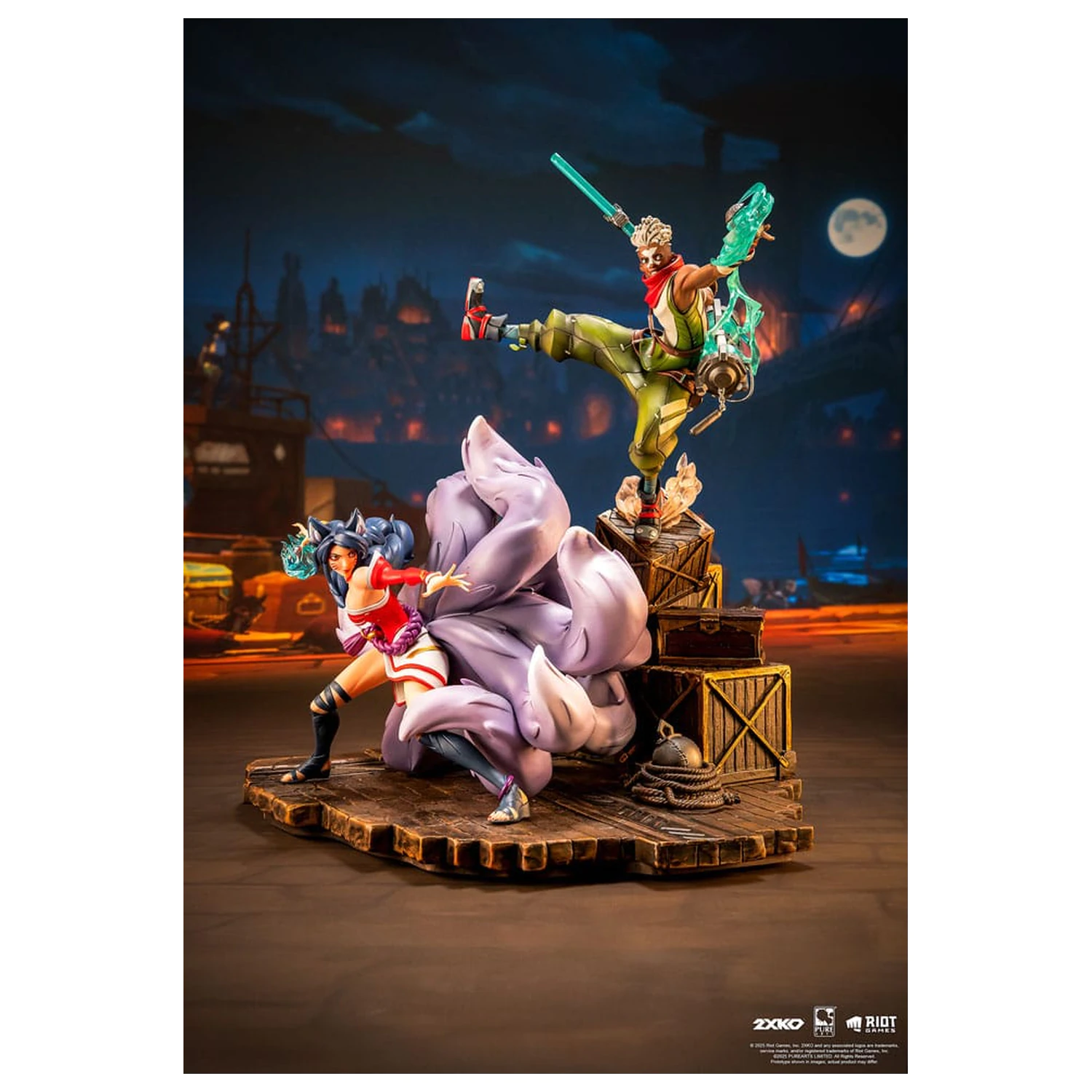 League of Legends socha 1/10 2XKO Ekko & Ahri Diorama 30 cm produktová fotografia