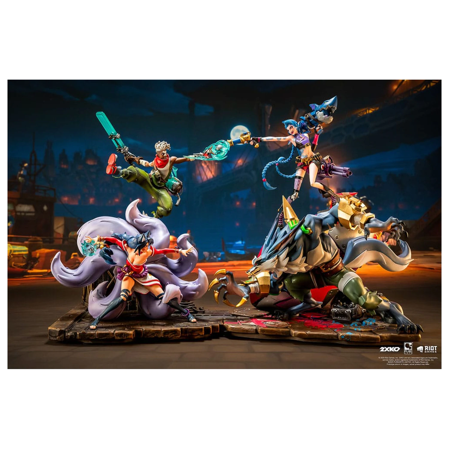 League of Legends socha 1/10 2XKO Jinx & Warwick Dioráma 37 cm produktová fotografia