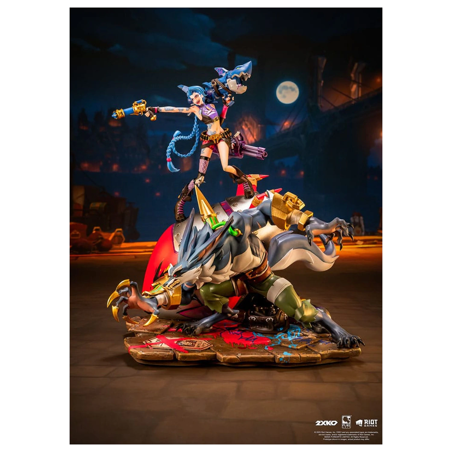 League of Legends socha 1/10 2XKO Jinx & Warwick Dioráma 37 cm produktová fotografia
