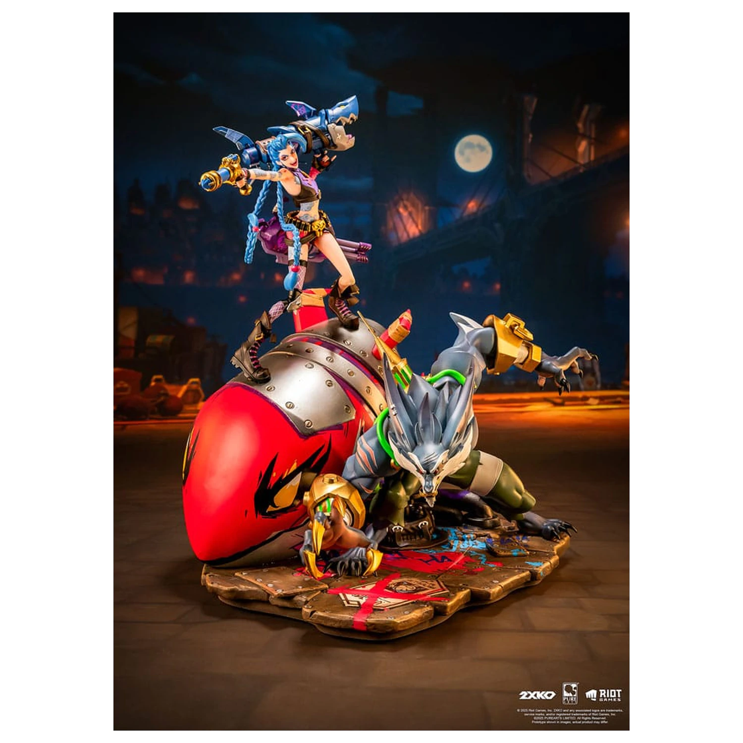 League of Legends socha 1/10 2XKO Jinx & Warwick Dioráma 37 cm produktová fotografia