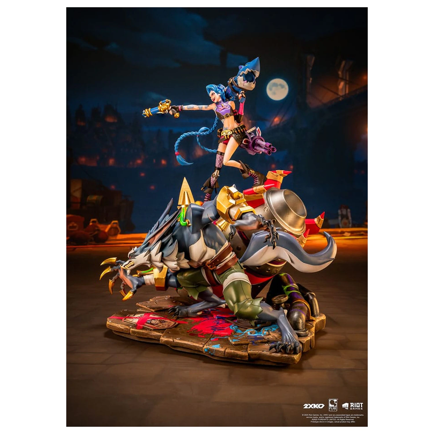 League of Legends socha 1/10 2XKO Jinx & Warwick Dioráma 37 cm produktová fotografia