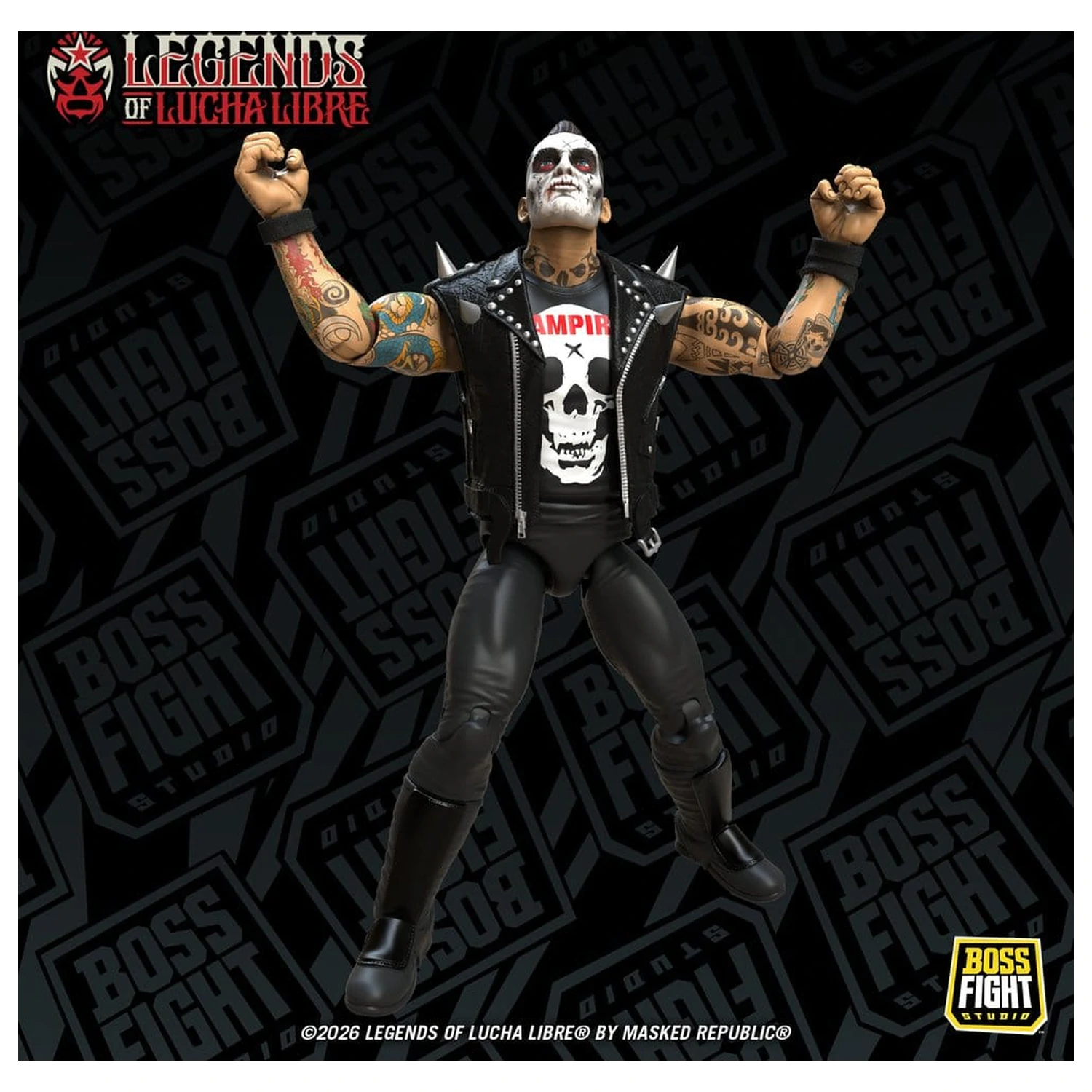 Legends of Lucha Libre Fanaticos akčná figúrka Vampiro Coffin Box Resurrected 15 cm produktová fotografia