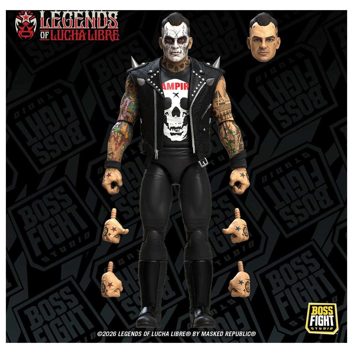 Legends of Lucha Libre Fanaticos akčná figúrka Vampiro Coffin Box Resurrected 15 cm produktová fotografia