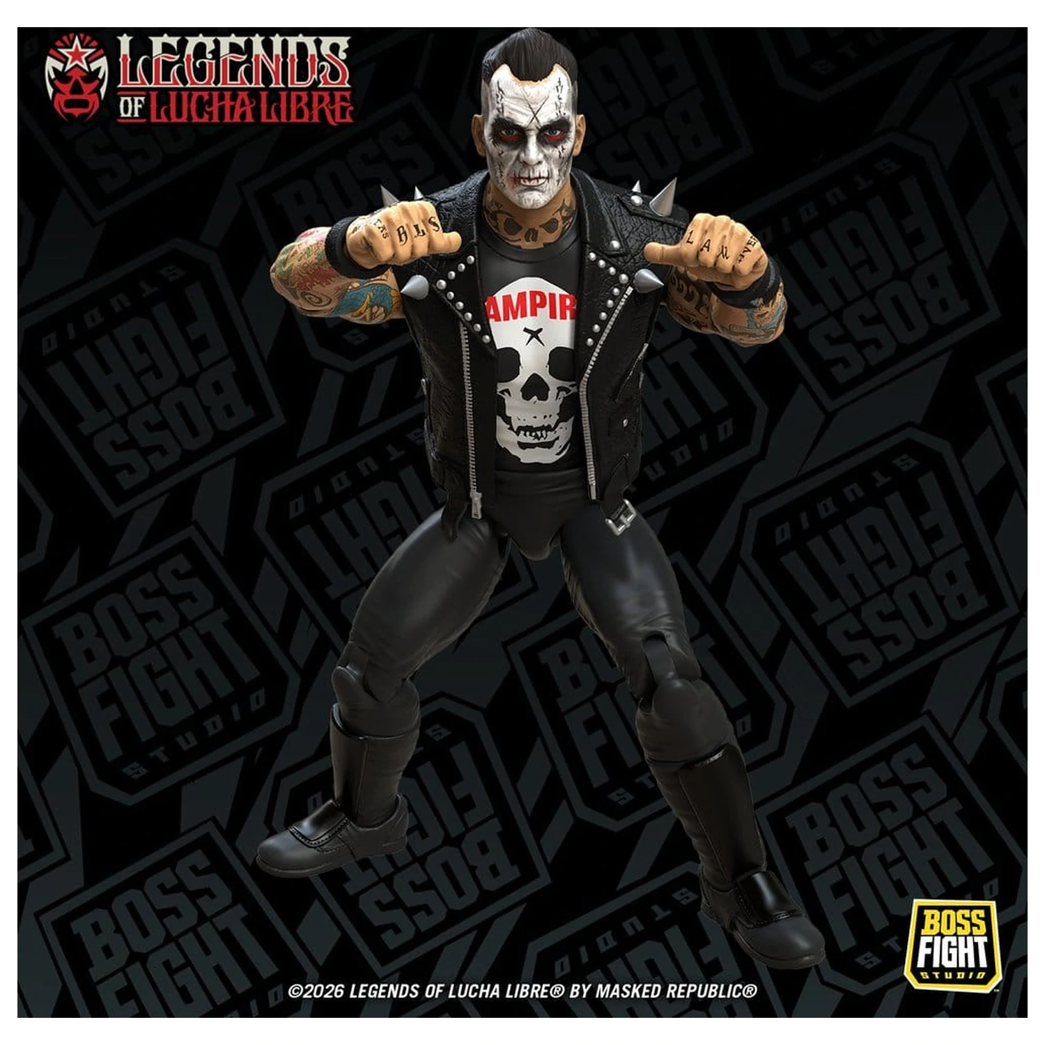 Legends of Lucha Libre Fanaticos akčná figúrka Vampiro Coffin Box Resurrected 15 cm produktová fotografia