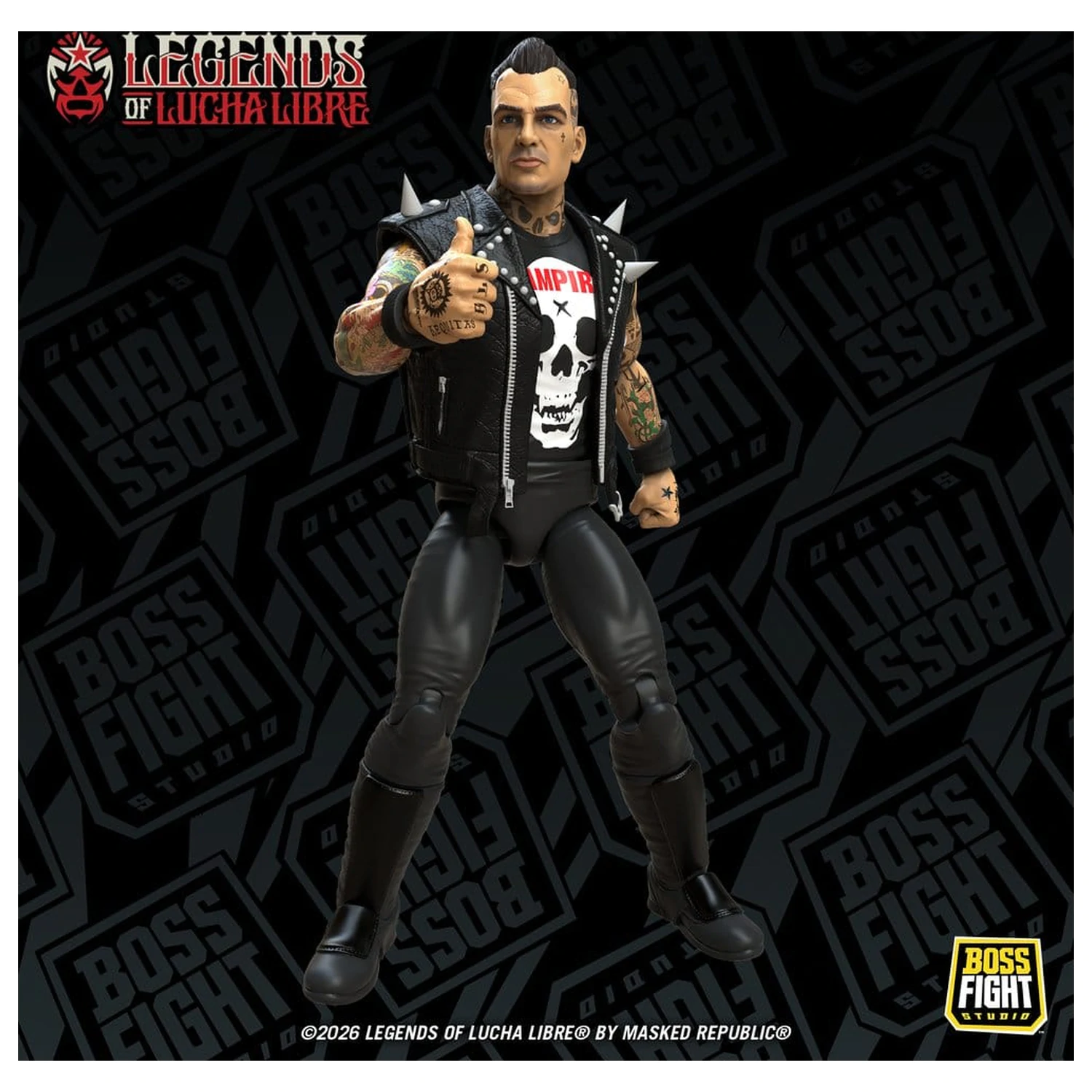 Legends of Lucha Libre Fanaticos akčná figúrka Vampiro Coffin Box Resurrected 15 cm produktová fotografia
