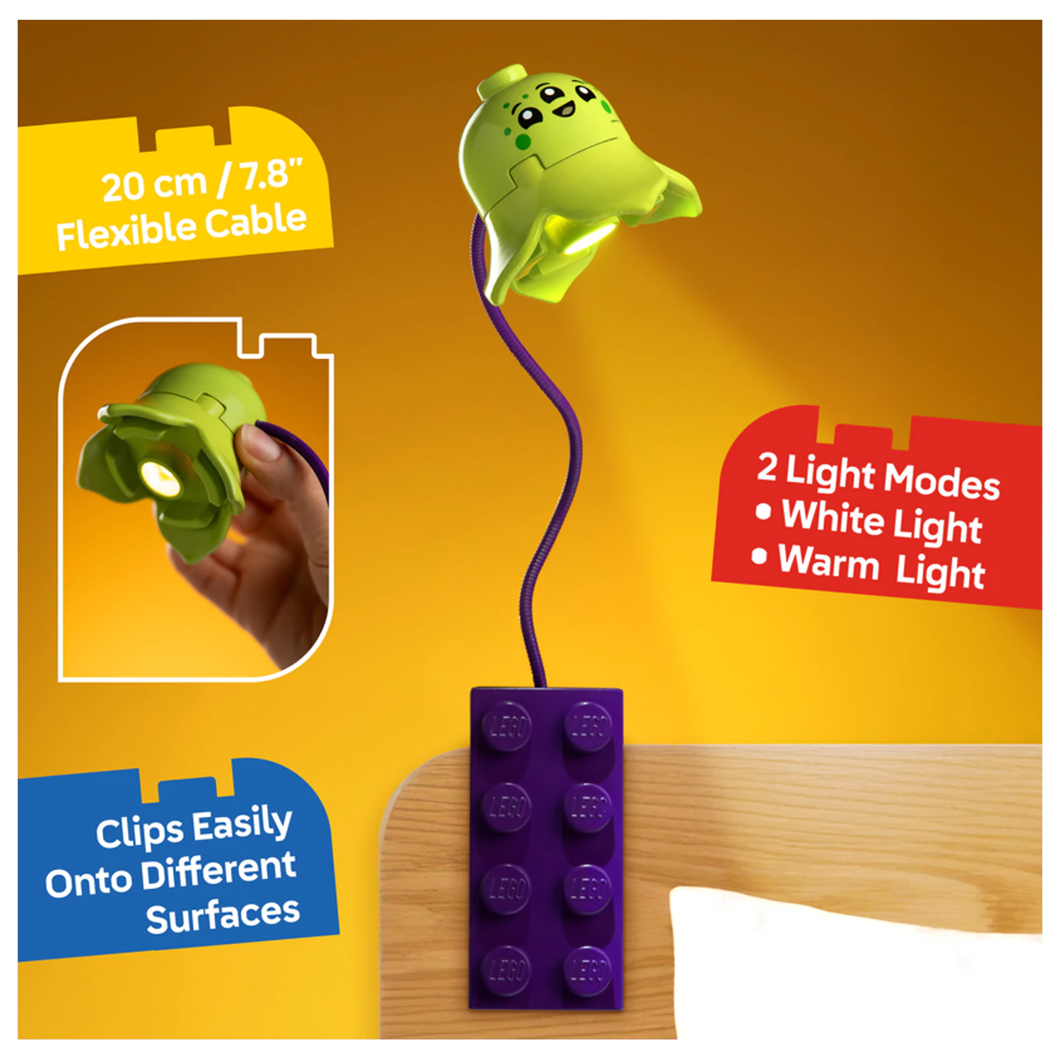 LEGO Alien knižná lampa 20 cm produktová fotografia