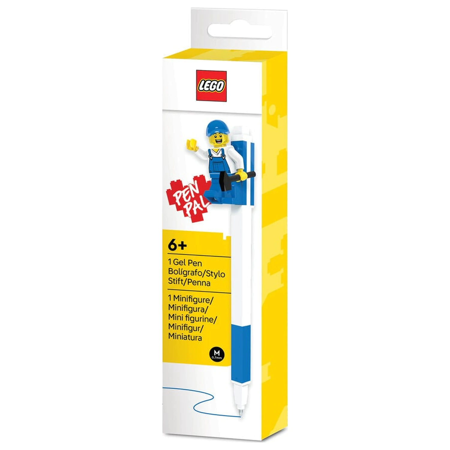 Lego modré gélové pero s minifigúrkou produktová fotografia