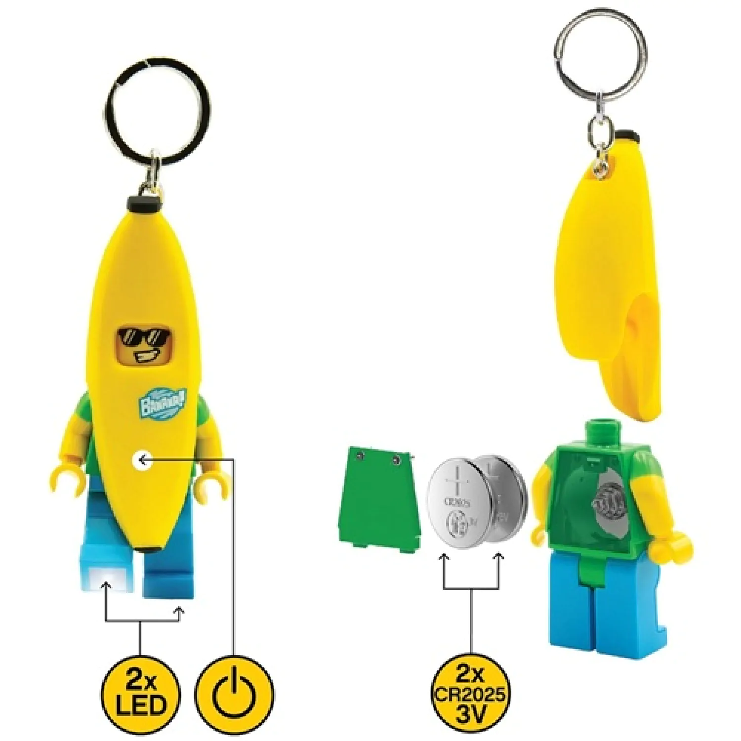 LEGO Classic svietiaca kľúčenka Banana 8 cm produktová fotografia