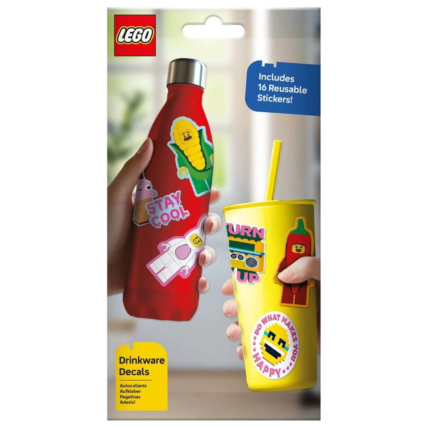 Lego nálepky na nápojové sklo produktová fotografia