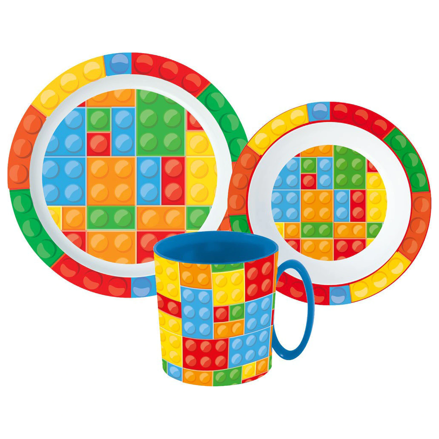 Lego Pattern Bricks Súprava riadu, Micro Plastic Súprava s hrnčekom 350 ml produktová fotografia