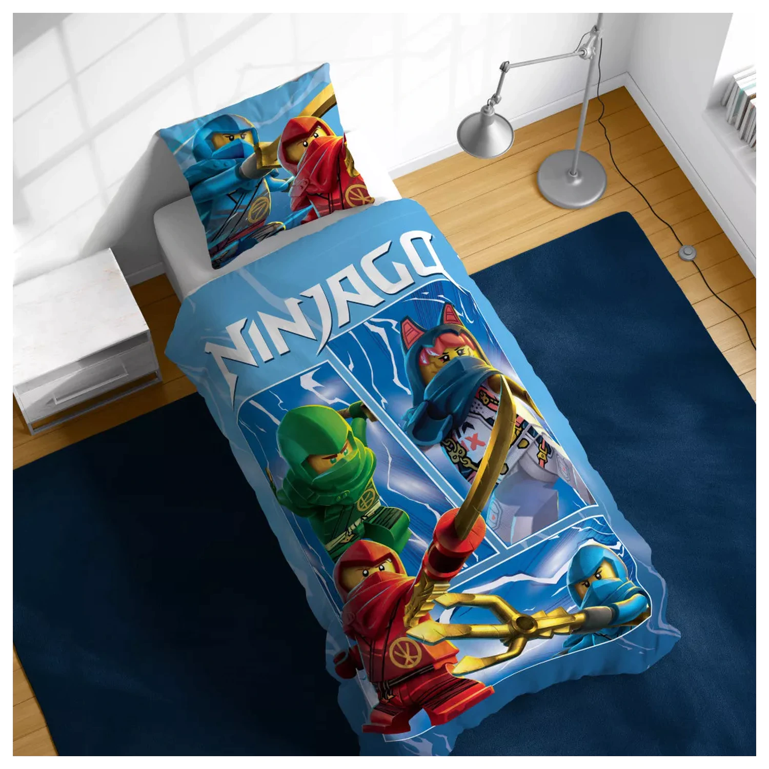 Lego Ninjago Warriors obliečky na paplón 140x200cm, 70x90cm produktová fotografia