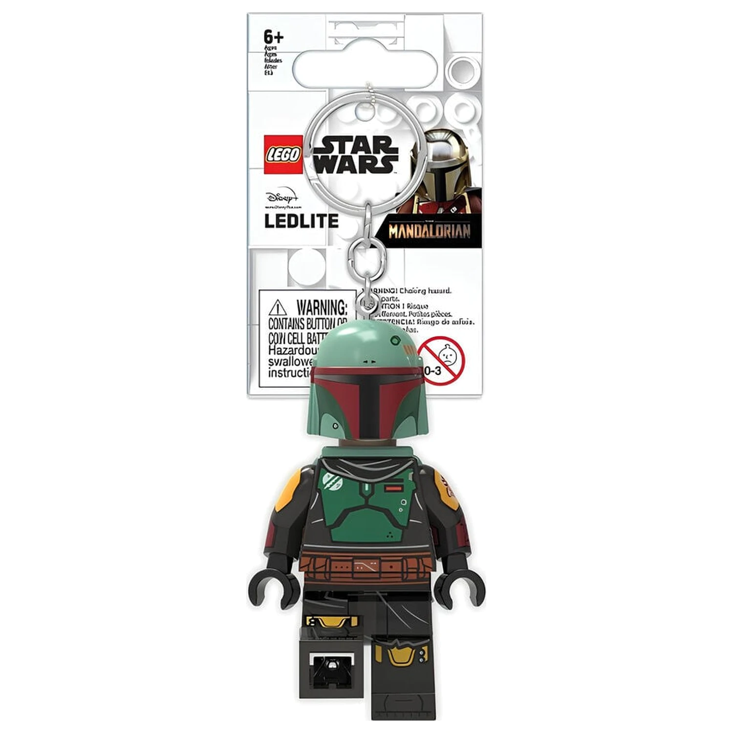 Lego Star Wars The Mandalorian Boba Fett prívesok na kľúče so svetlom produktová fotografia