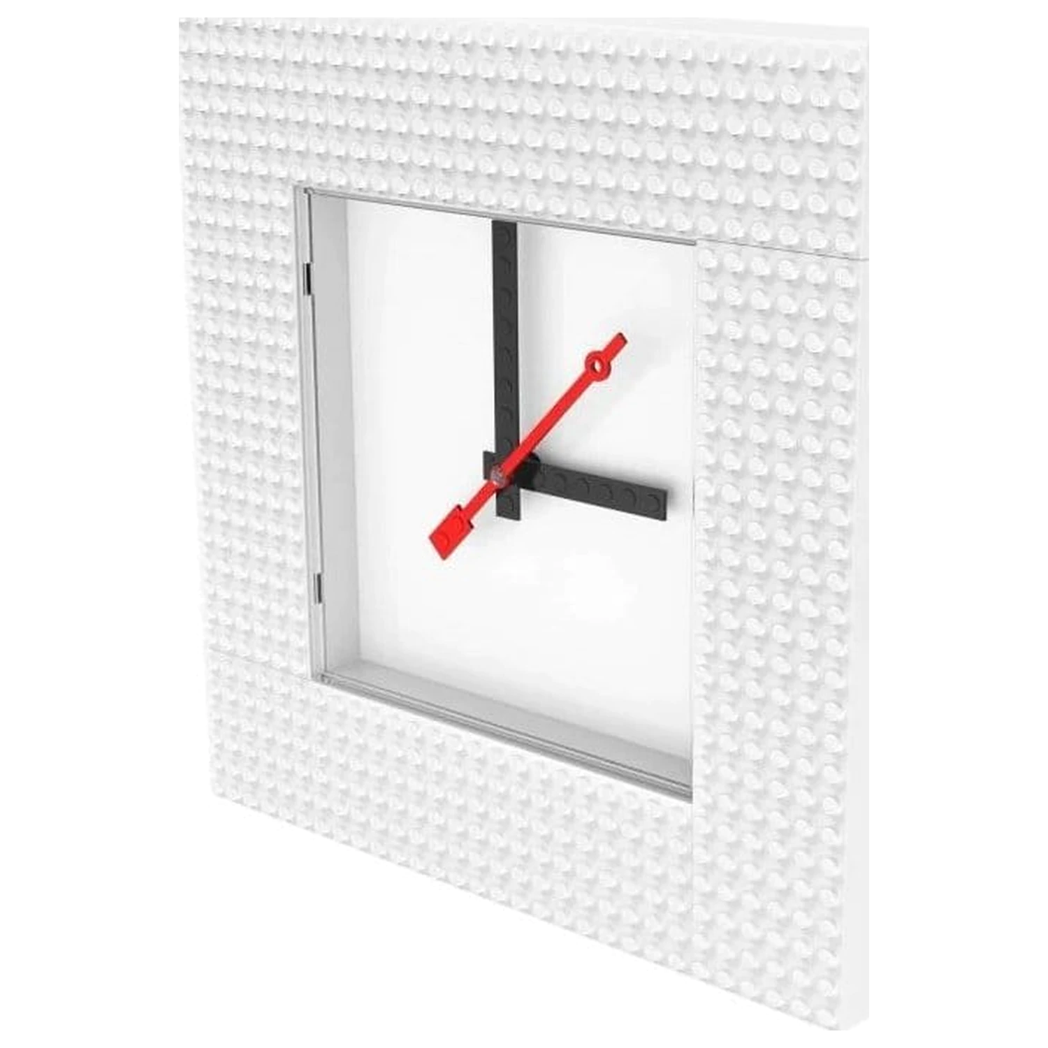 Lego nástenné hodiny Time by IQHK biele produktová fotografia
