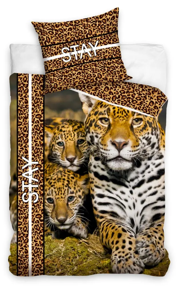 Leopard obliečka na paplón 140×200 cm, 70×90 cm produktová fotografia