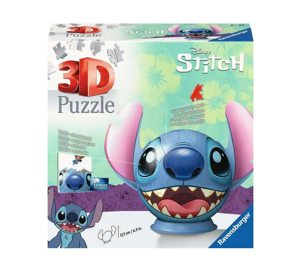 Lilo & Stitch 3D Puzzle Ball with Ears Stitch (72 kusov) termékfotó