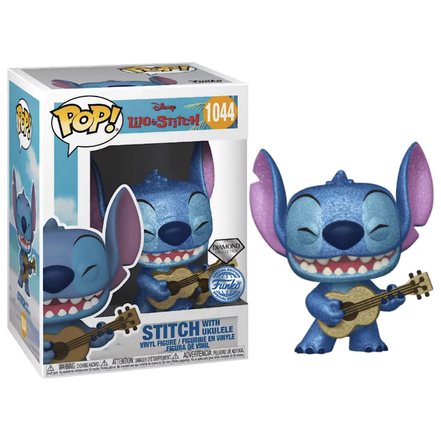 Lilo & Stitch Funko Pop Stitch s ukulele (Diamond) produktová fotografia
