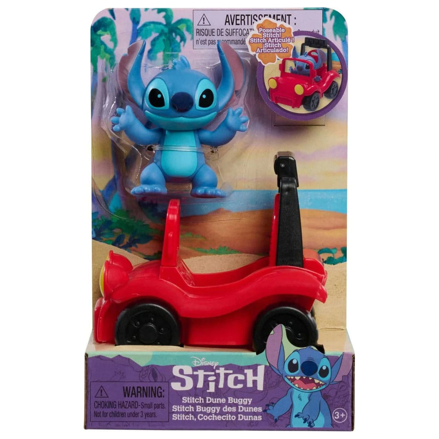 Lilo & Stitch mini figúrka súprava na hranie Stitch & beach buggy 7,5 cm produktová fotografia