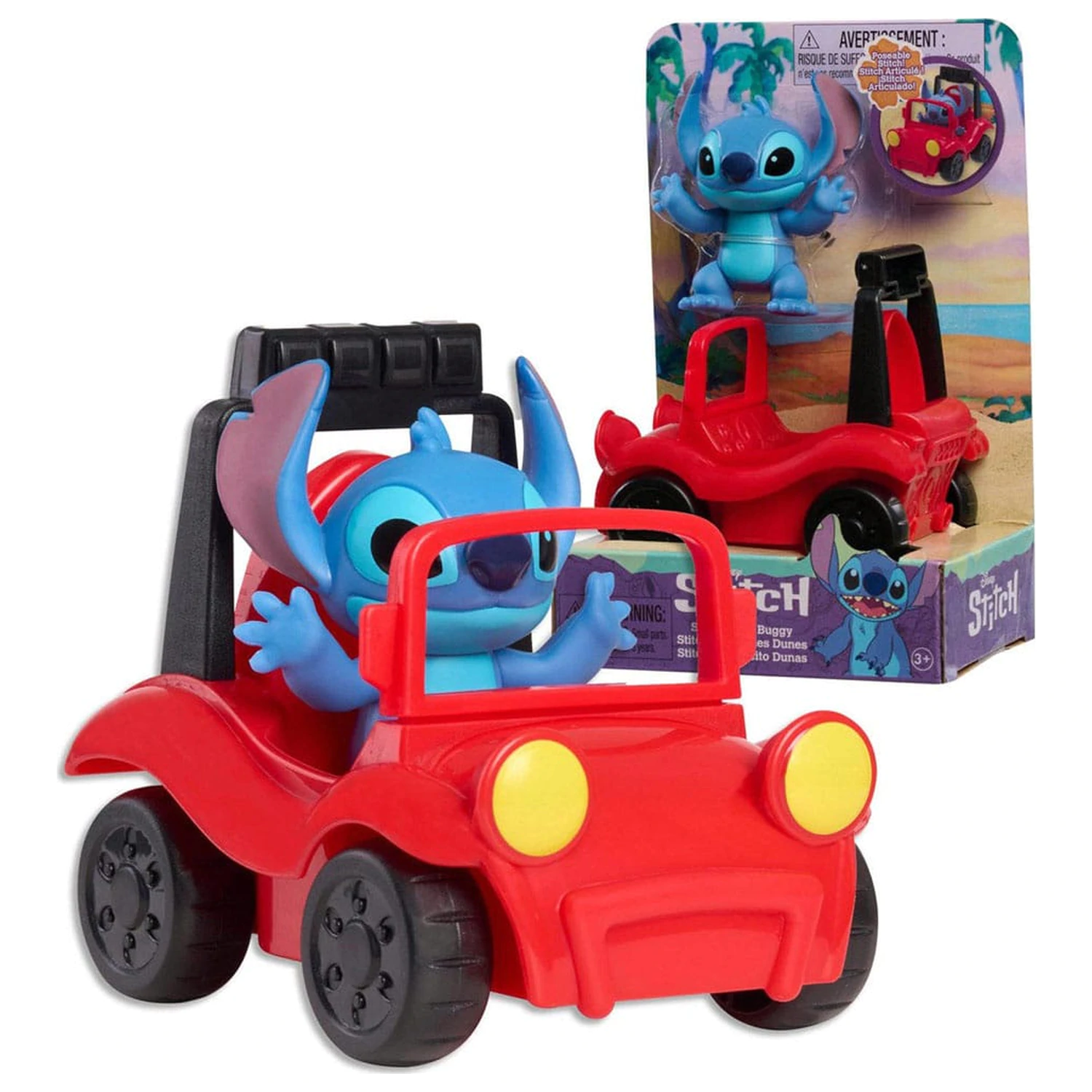 Lilo & Stitch mini figúrka súprava na hranie Stitch & beach buggy 7,5 cm produktová fotografia