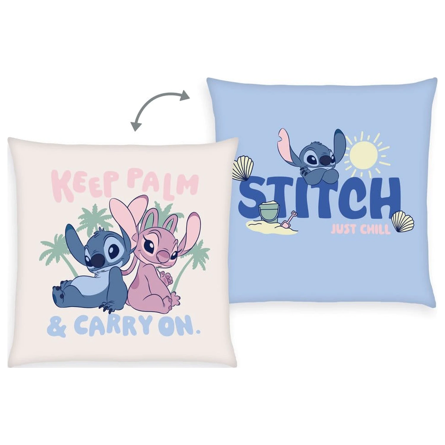 Lilo & Stitch mäkký vankúš z Velboy Stitch & Angel Keep Palm & Carry On 40 x 40 cm produktová fotografia