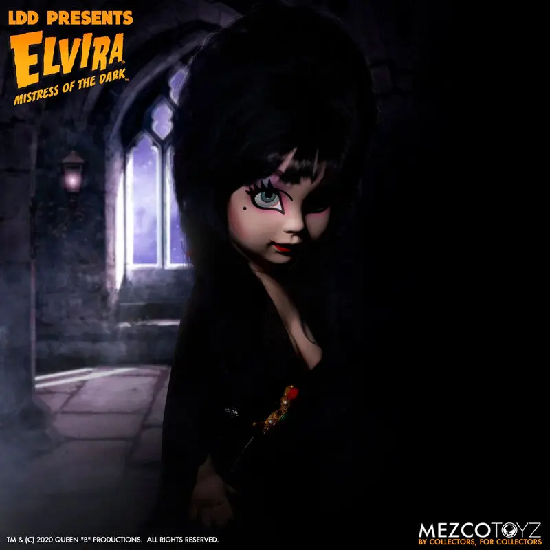 Elvira Mistress of the Dark Living Dead Dolls bábika Elvira 25 cm produktová fotografia